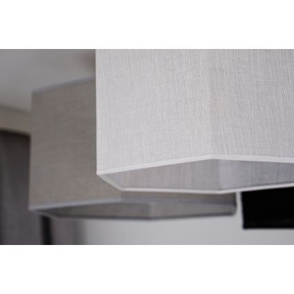 Duolla - Bevestigde hanglamp ROLLER TRIO HEX 3xE27/15W/230V zwart/grijs/wit