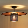Duolla - Bevestigde hanglamp TOKYO SHINY 1xE27/15W/230V diameter 50 cm zwart/koper