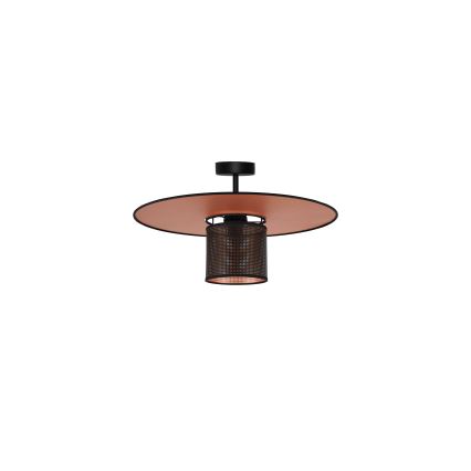 Duolla - Bevestigde hanglamp TOKYO SHINY 1xE27/15W/230V diameter 50 cm zwart/koper