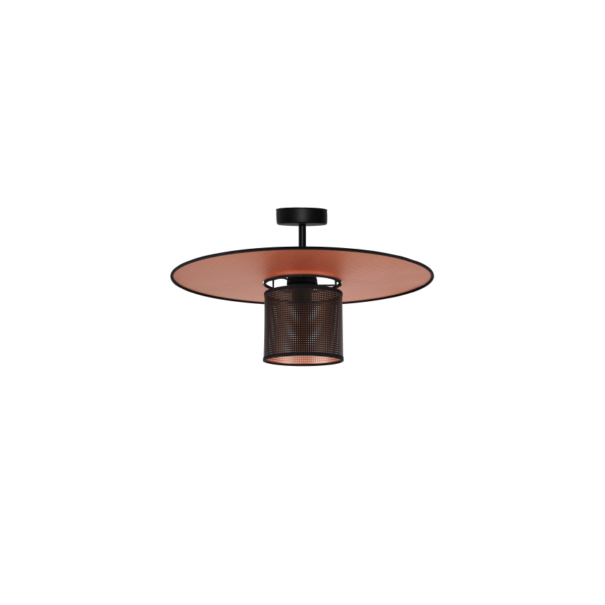 Duolla - Bevestigde hanglamp TOKYO SHINY 1xE27/15W/230V diameter 50 cm zwart/koper