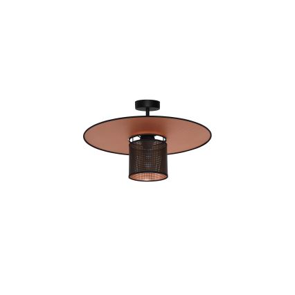 Duolla - Bevestigde hanglamp TOKYO SHINY 1xE27/15W/230V diameter 50 cm zwart/koper
