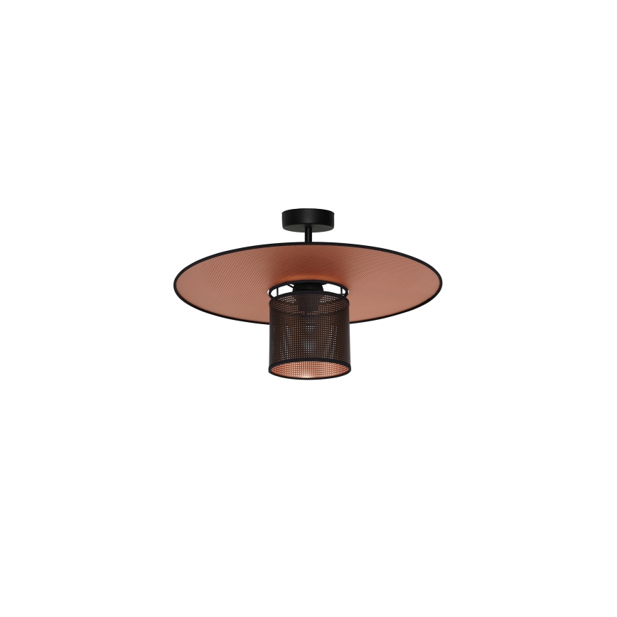 Duolla - Bevestigde hanglamp TOKYO SHINY 1xE27/15W/230V diameter 50 cm zwart/koper