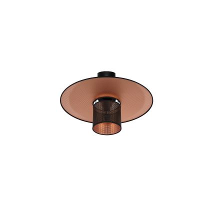 Duolla - Bevestigde hanglamp TOKYO SHINY 1xE27/15W/230V diameter 50 cm zwart/koper