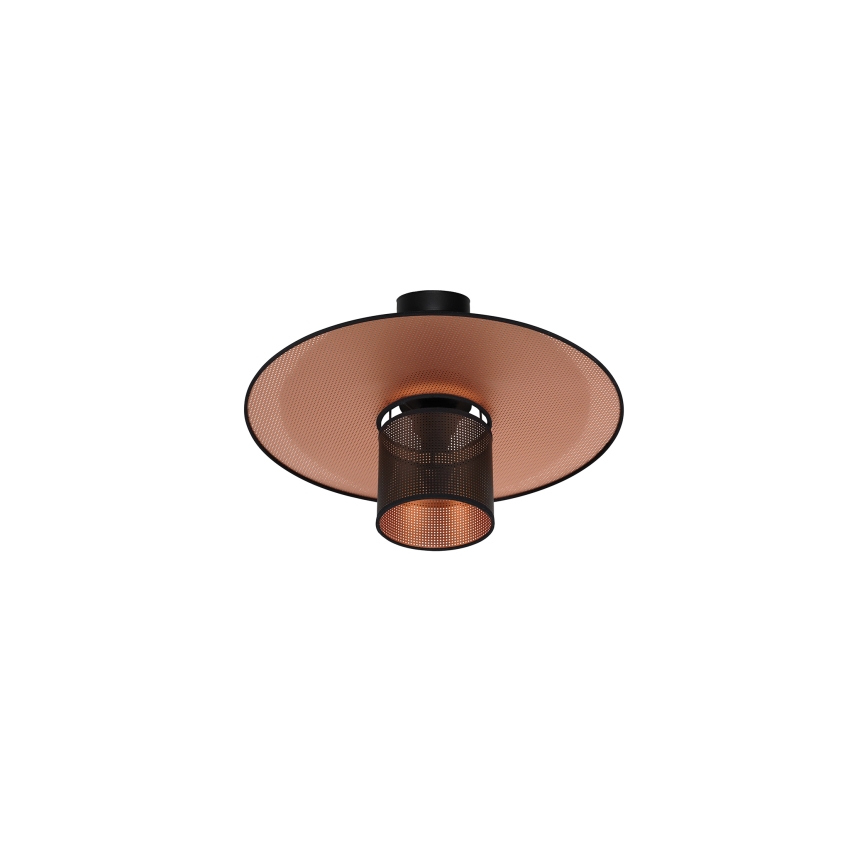 Duolla - Bevestigde hanglamp TOKYO SHINY 1xE27/15W/230V diameter 50 cm zwart/koper