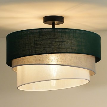 Duolla - Bevestigde hanglamp TRIO 1xE27/15W/230V diameter 45 cm groen/grijs/wit