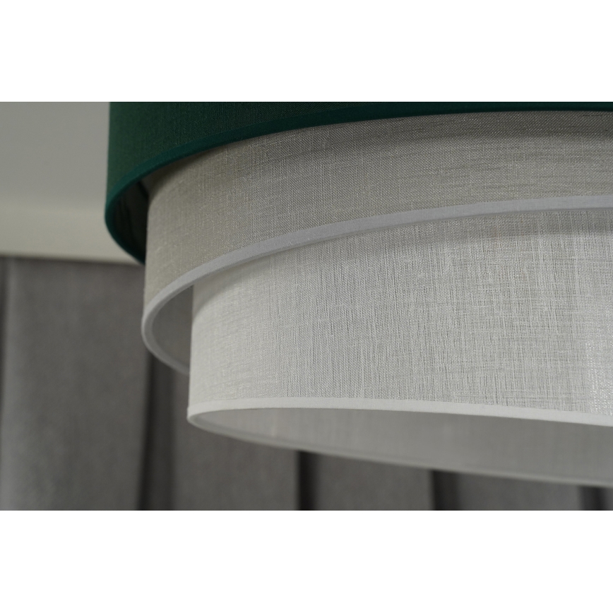 Duolla - Bevestigde hanglamp TRIO 1xE27/15W/230V diameter 45 cm groen/grijs/wit