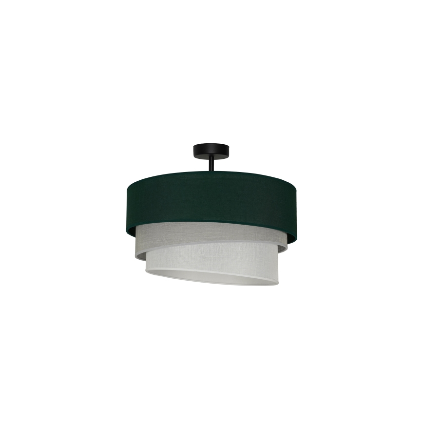 Duolla - Bevestigde hanglamp TRIO 1xE27/15W/230V diameter 45 cm groen/grijs/wit