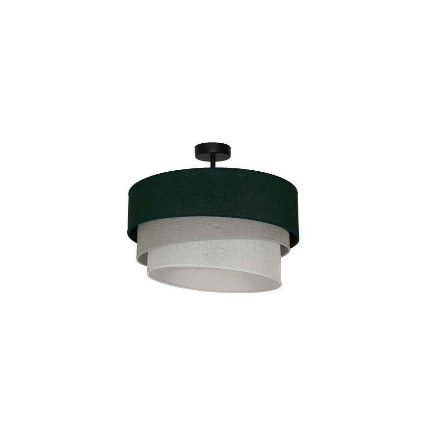 Duolla - Bevestigde hanglamp TRIO 1xE27/15W/230V diameter 45 cm groen/grijs/wit