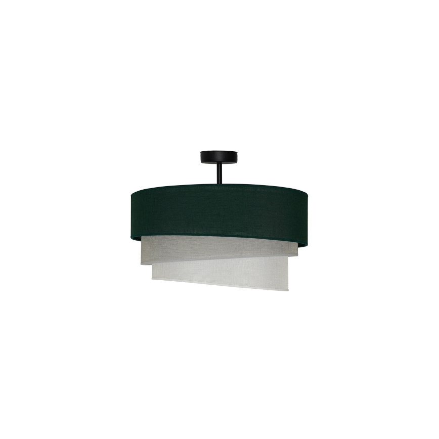 Duolla - Bevestigde hanglamp TRIO 1xE27/15W/230V diameter 45 cm groen/grijs/wit