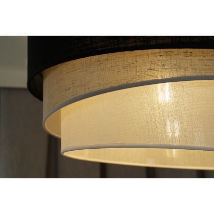 Duolla - Bevestigde hanglamp TRIO 1xE27/15W/230V diameter 45 cm zwart/grijs/wit