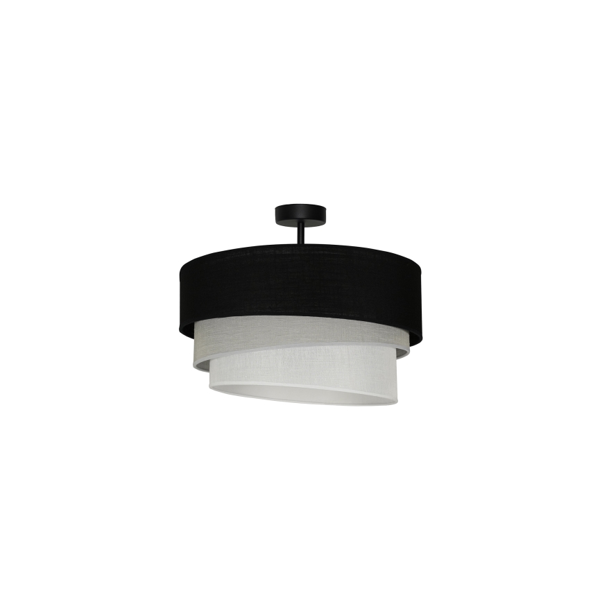 Duolla - Bevestigde hanglamp TRIO 1xE27/15W/230V diameter 45 cm zwart/grijs/wit