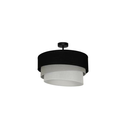 Duolla - Bevestigde hanglamp TRIO 1xE27/15W/230V diameter 45 cm zwart/grijs/wit