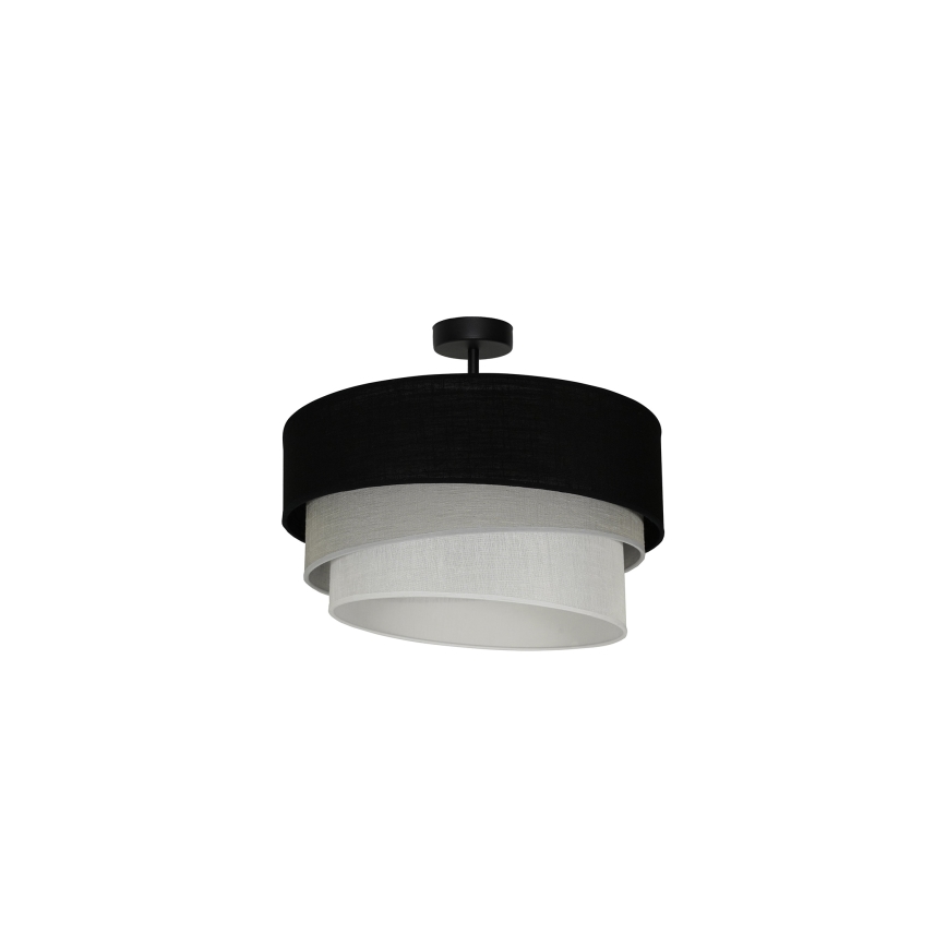 Duolla - Bevestigde hanglamp TRIO 1xE27/15W/230V diameter 45 cm zwart/grijs/wit