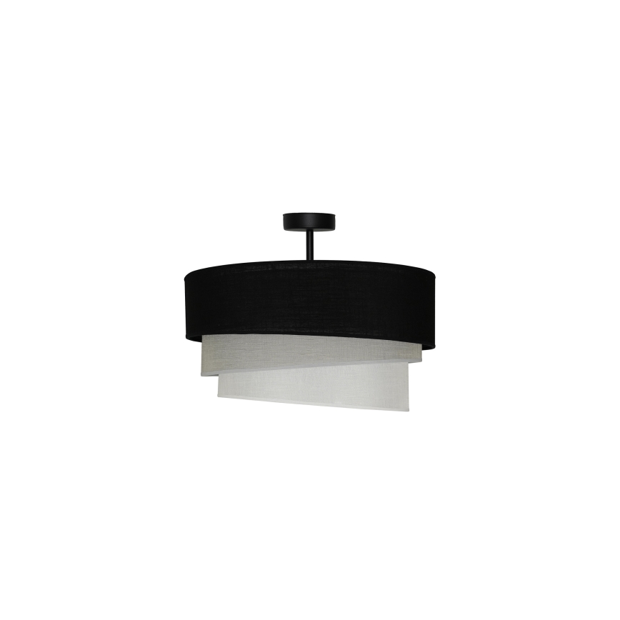 Duolla - Bevestigde hanglamp TRIO 1xE27/15W/230V diameter 45 cm zwart/grijs/wit