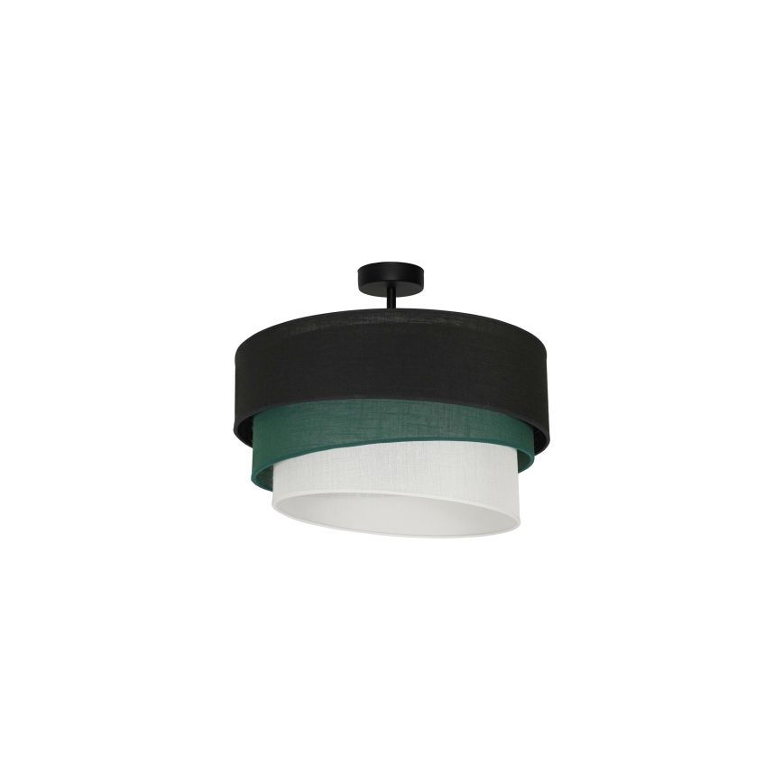 Duolla - Bevestigde hanglamp TRIO 1xE27/15W/230V diameter 45 cm zwart/groen/wit