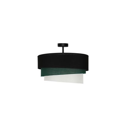 Duolla - Bevestigde hanglamp TRIO 1xE27/15W/230V diameter 45 cm zwart/groen/wit