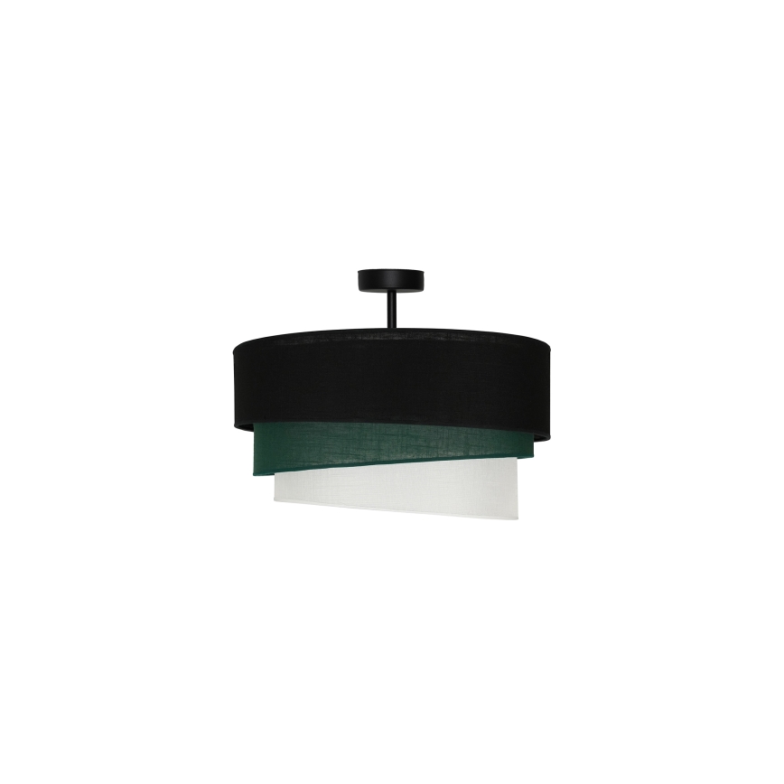 Duolla - Bevestigde hanglamp TRIO 1xE27/15W/230V diameter 45 cm zwart/groen/wit