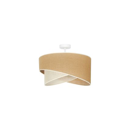 Duolla - Bevestigde hanglamp YUTE CELLO 1xE27/15W/230V diameter 45 cm bruin/grijs