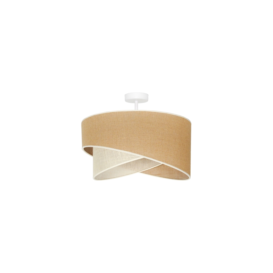 Duolla - Bevestigde hanglamp YUTE CELLO 1xE27/15W/230V diameter 45 cm bruin/grijs