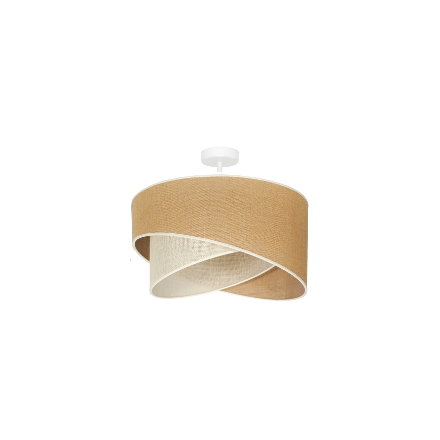 Duolla - Bevestigde hanglamp YUTE CELLO 1xE27/15W/230V diameter 45 cm bruin/grijs