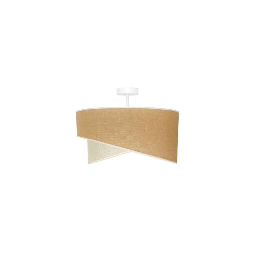 Duolla - Bevestigde hanglamp YUTE CELLO 1xE27/15W/230V diameter 45 cm bruin/grijs