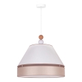 Duolla - Hanglamp aan een koord AVIGNON 1xE27/15W/230V diameter 50 cm wit/beige