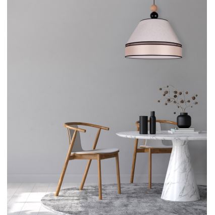 Duolla - Hanglamp aan een koord AVIGNON 1xE27/15W/230V diameter 60 cm beige