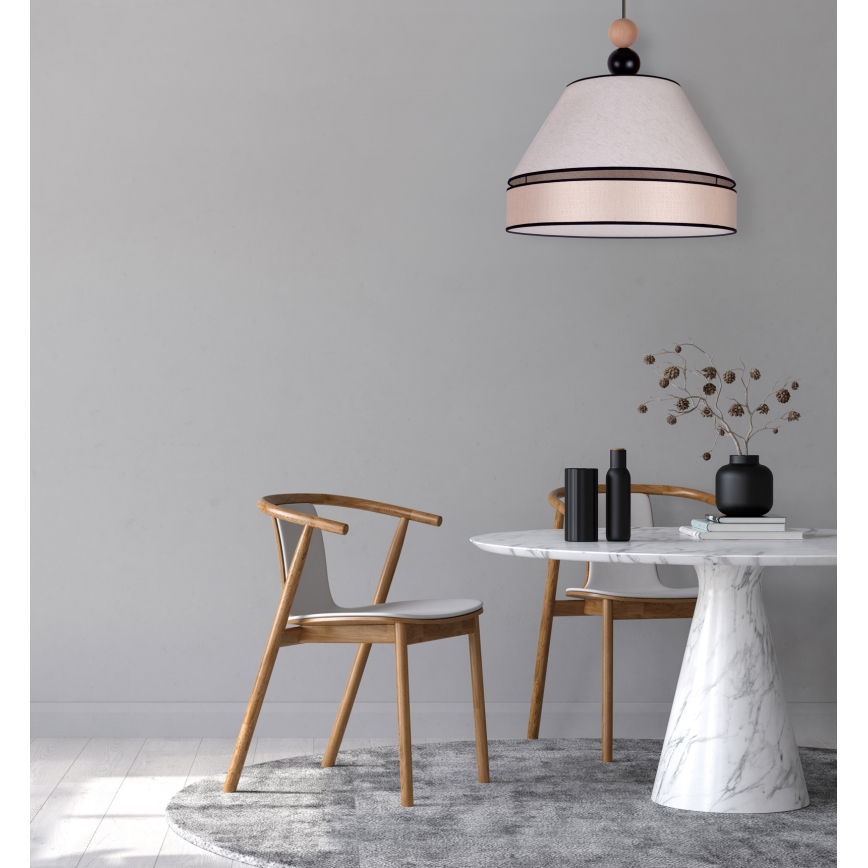 Duolla - Hanglamp aan een koord AVIGNON 1xE27/15W/230V diameter 60 cm beige