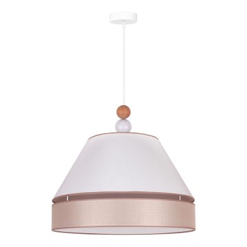 Duolla - Hanglamp aan een koord AVIGNON 1xE27/15W/230V diameter 60 cm wit/beige