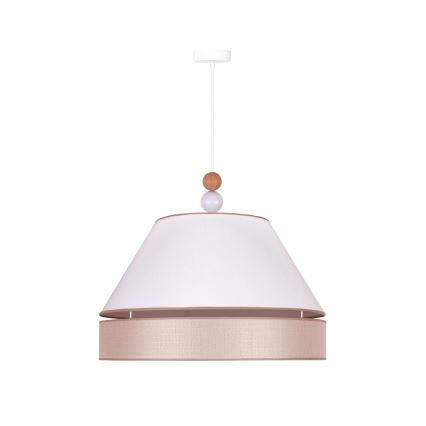 Duolla - Hanglamp aan een koord AVIGNON 1xE27/15W/230V diameter 60 cm wit/beige