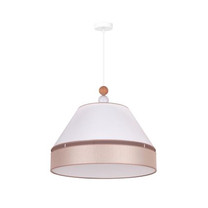 Duolla - Hanglamp aan een koord AVIGNON 1xE27/15W/230V diameter 60 cm wit/beige