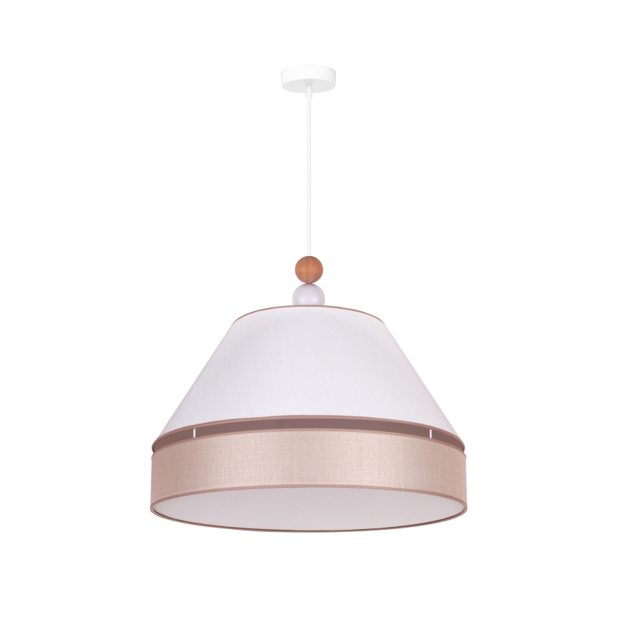 Duolla - Hanglamp aan een koord AVIGNON 1xE27/15W/230V diameter 60 cm wit/beige