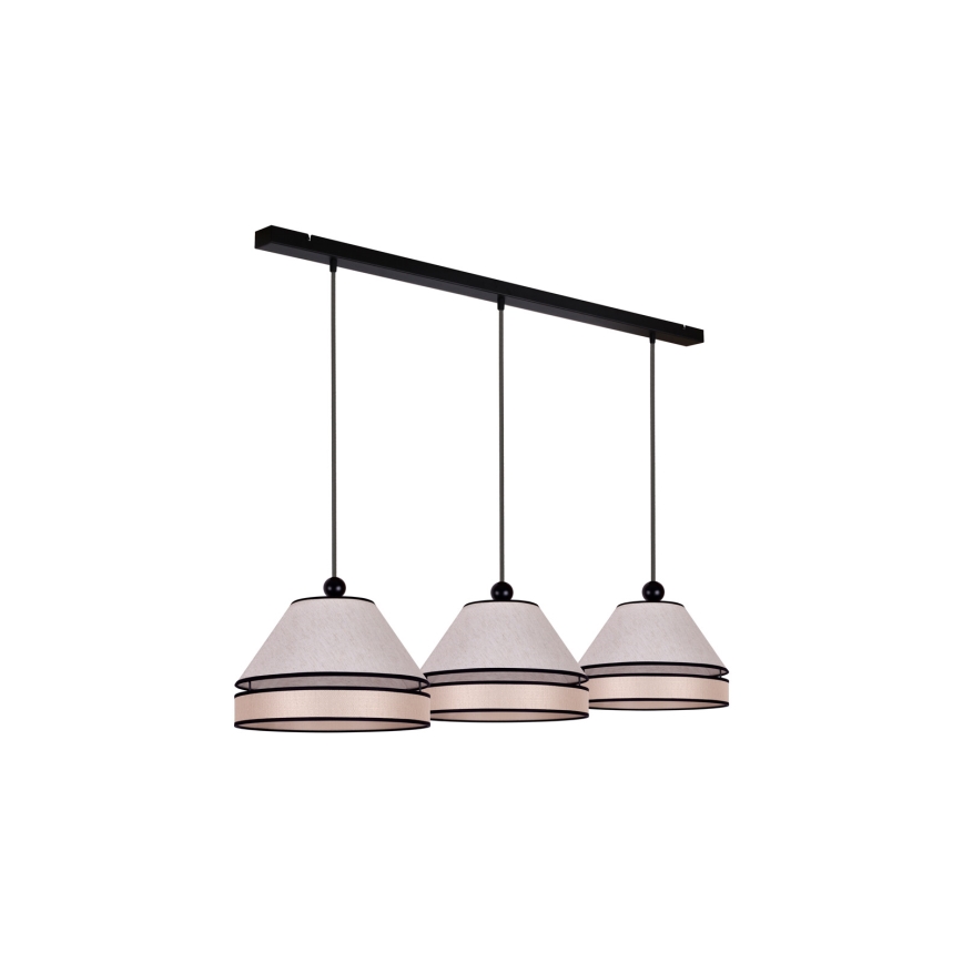 Duolla - Hanglamp aan een koord AVIGNON 3xE27/15W/230V beige