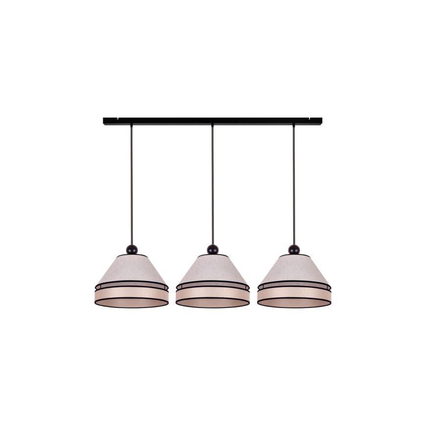 Duolla - Hanglamp aan een koord AVIGNON 3xE27/15W/230V beige