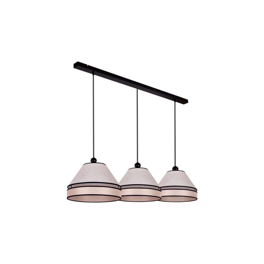 Duolla - Hanglamp aan een koord AVIGNON 3xE27/15W/230V beige