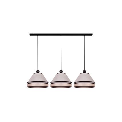 Duolla - Hanglamp aan een koord AVIGNON 3xE27/15W/230V beige