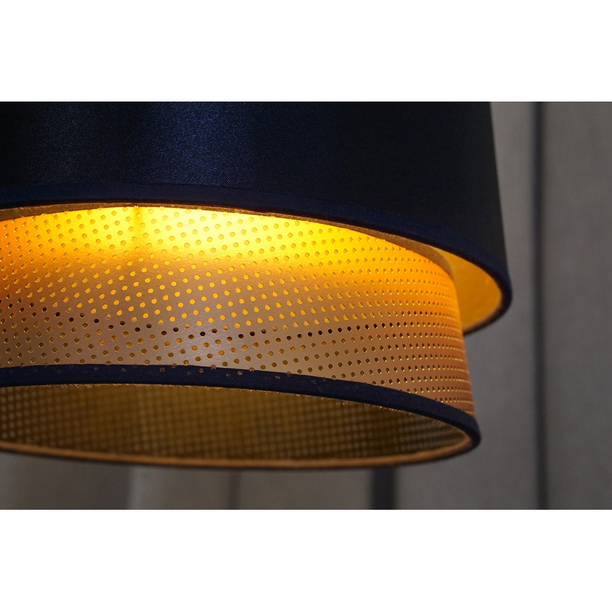 Duolla - Hanglamp aan een koord BELL SHINY 1xE27/15W/230V diameter 25 cm blauw/koper