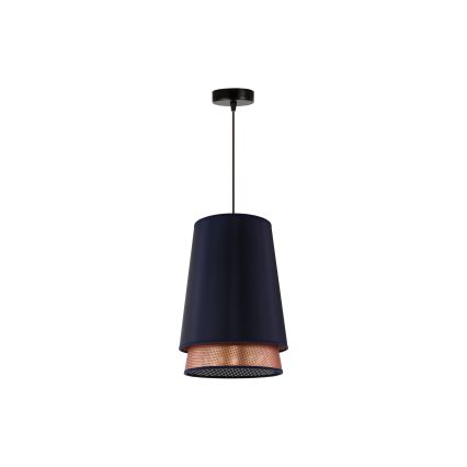 Duolla - Hanglamp aan een koord BELL SHINY 1xE27/15W/230V diameter 25 cm blauw/koper