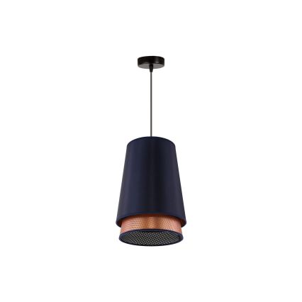 Duolla - Hanglamp aan een koord BELL SHINY 1xE27/15W/230V diameter 25 cm blauw/koper