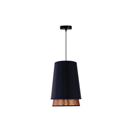 Duolla - Hanglamp aan een koord BELL SHINY 1xE27/15W/230V diameter 25 cm blauw/koper