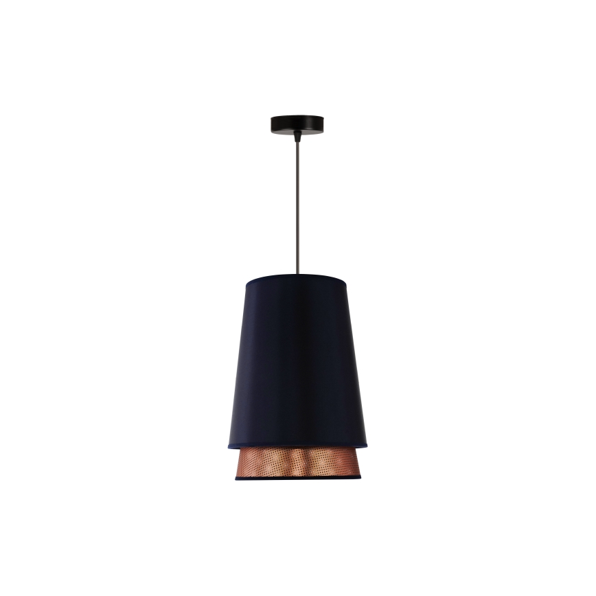 Duolla - Hanglamp aan een koord BELL SHINY 1xE27/15W/230V diameter 25 cm blauw/koper