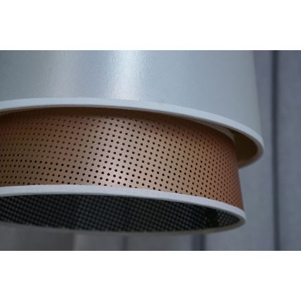 Duolla - Hanglamp aan een koord BELL SHINY 1xE27/15W/230V diameter 25 cm wit/koper