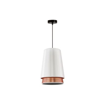 Duolla - Hanglamp aan een koord BELL SHINY 1xE27/15W/230V diameter 25 cm wit/koper