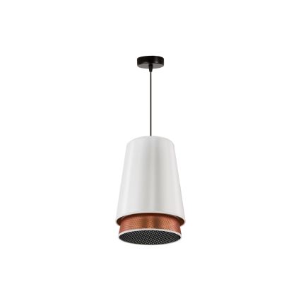Duolla - Hanglamp aan een koord BELL SHINY 1xE27/15W/230V diameter 25 cm wit/koper