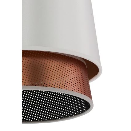 Duolla - Hanglamp aan een koord BELL SHINY 1xE27/15W/230V diameter 25 cm wit/koper