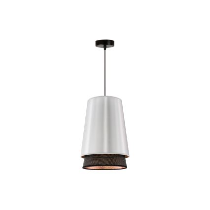 Duolla - Hanglamp aan een koord BELL SHINY 1xE27/15W/230V diameter 25 cm zilver/zwart