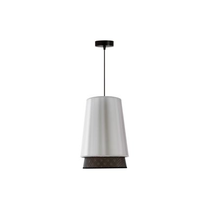 Duolla - Hanglamp aan een koord BELL SHINY 1xE27/15W/230V diameter 25 cm zilver/zwart
