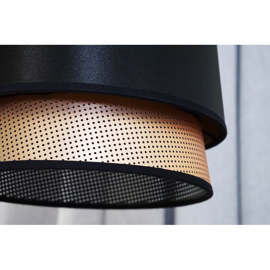 Duolla - Hanglamp aan een koord BELL SHINY 1xE27/15W/230V diameter 25 cm zwart/koper