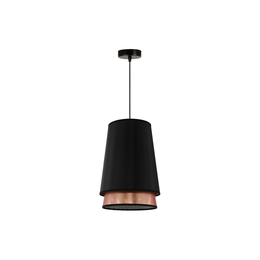 Duolla - Hanglamp aan een koord BELL SHINY 1xE27/15W/230V diameter 25 cm zwart/koper