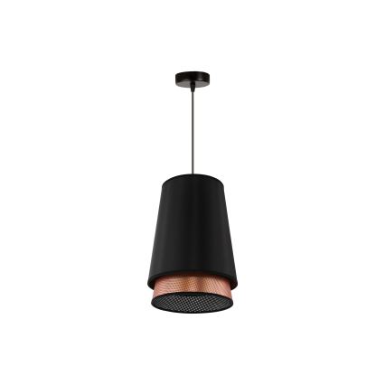 Duolla - Hanglamp aan een koord BELL SHINY 1xE27/15W/230V diameter 25 cm zwart/koper